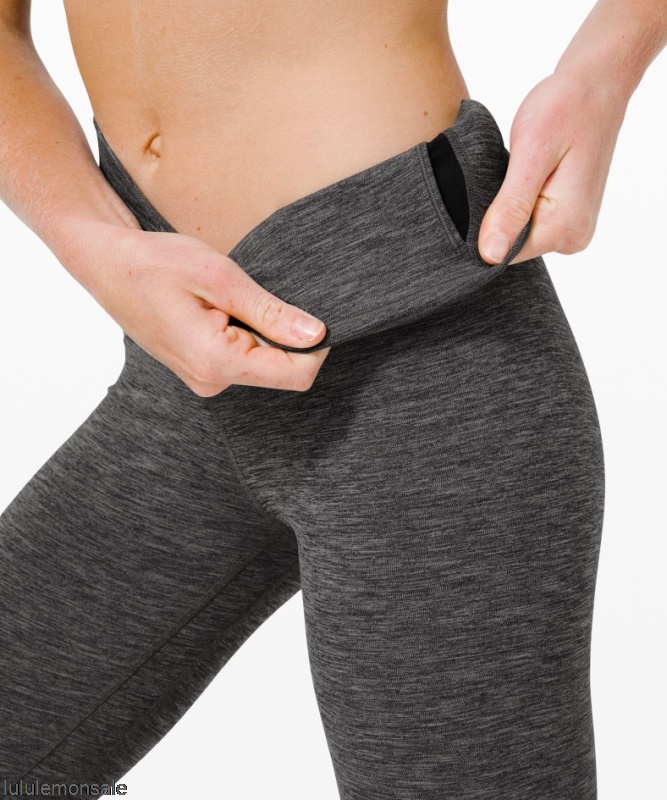 Lululemon Damen DELULU020 | Schwarz Meliert Align Hochhaushose 25